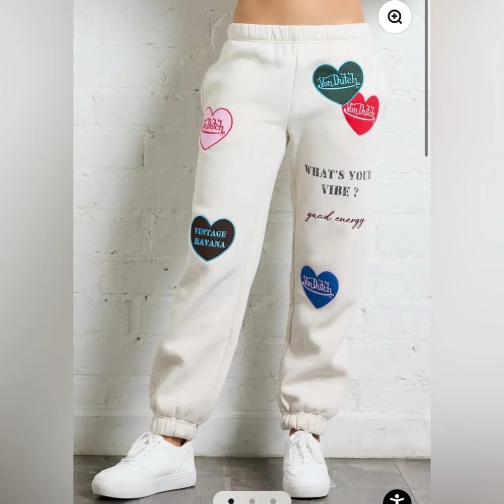 Von DutchXVintage Havana Collab Heart Joggers. - Picture 2 of 10